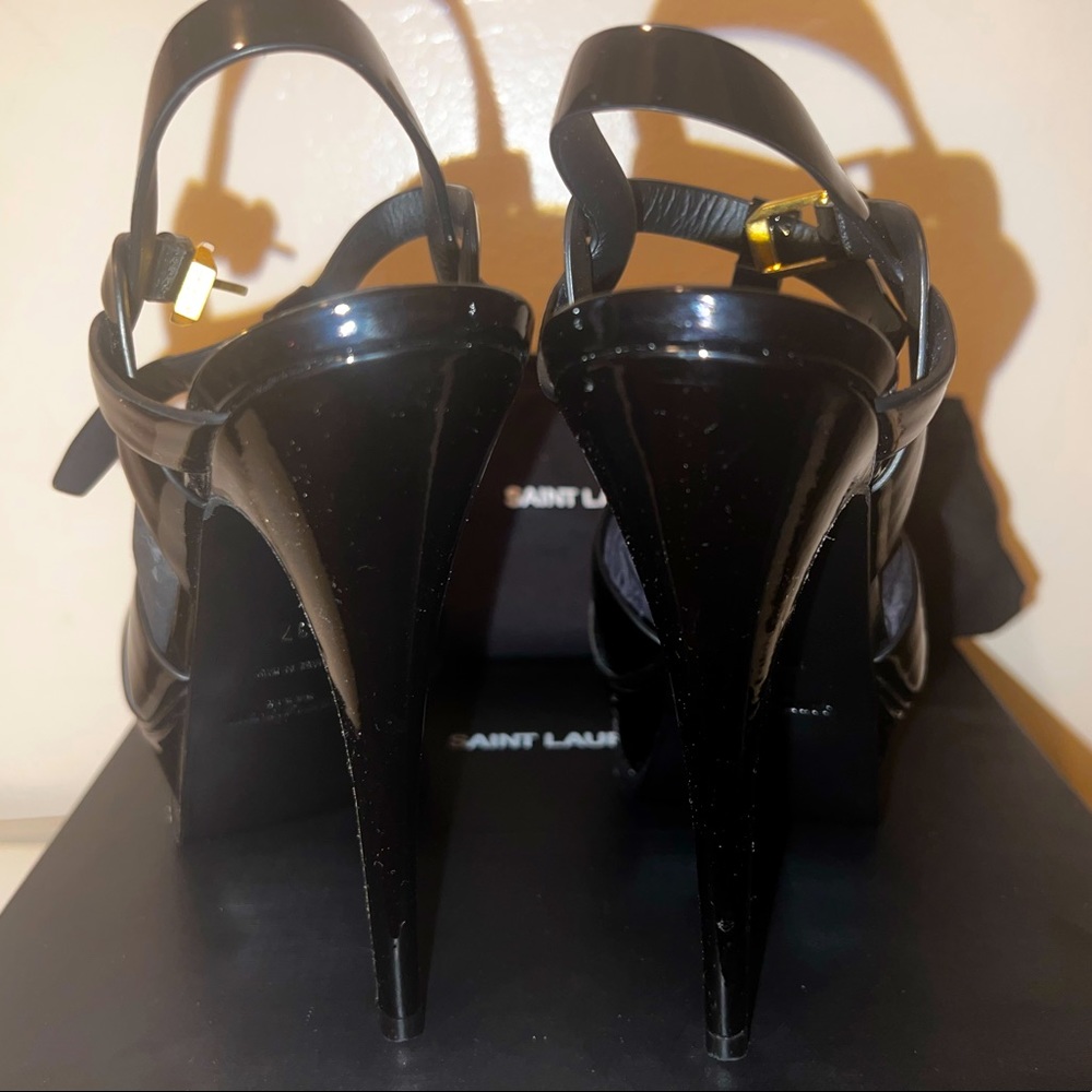 Saint Laurent Tribute Patent Platform Sandals - Picture 4 of 11